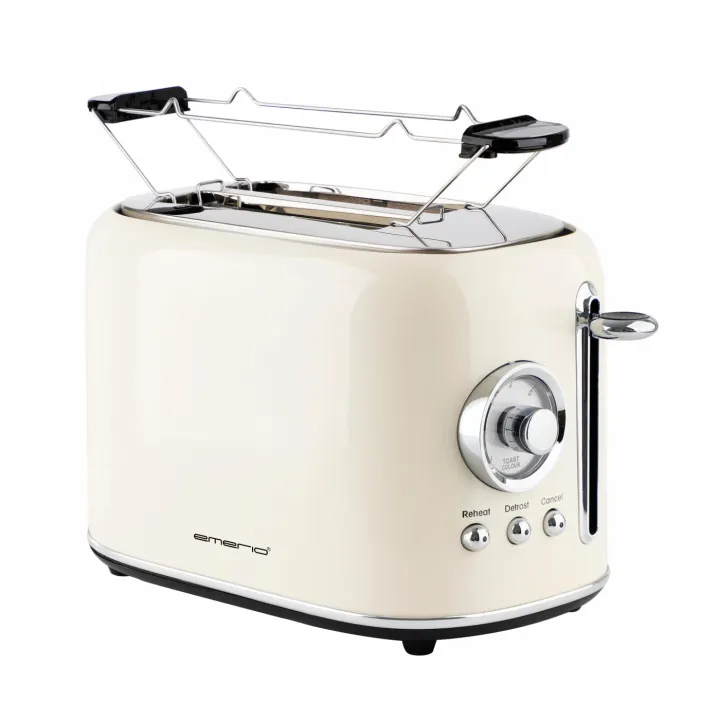 Emerio TO-133281.1 brödrost 800 W 2 skivor 7 rostningsnivåer, beige