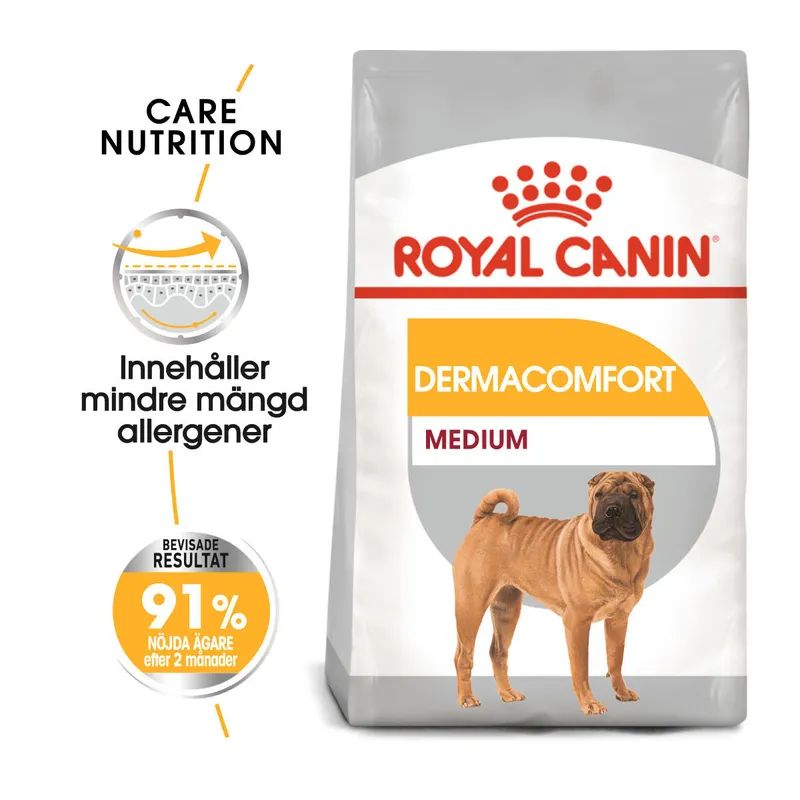 Dermacomfort Adult Medium Torrfoder för hund - 3 kg