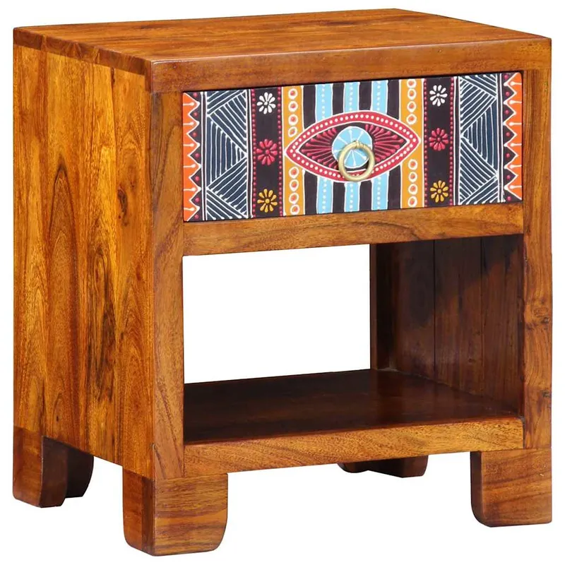 vidaXL Sideboard Flerfärgsdesign 40 x 35 x 45 cm massivt akacia