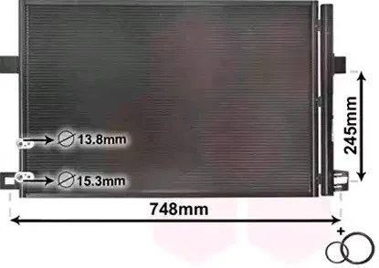 Kondensor, klimatanläggning VAN WEZEL 58005369