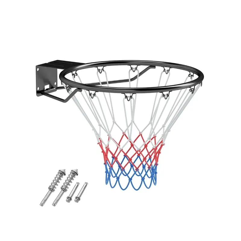 Basketkorg för inomhusbruk - 45 cm standardring och nät, väggmonterad