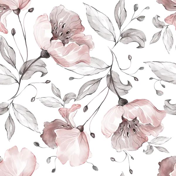 Fototapet - Blommande rosa blommor