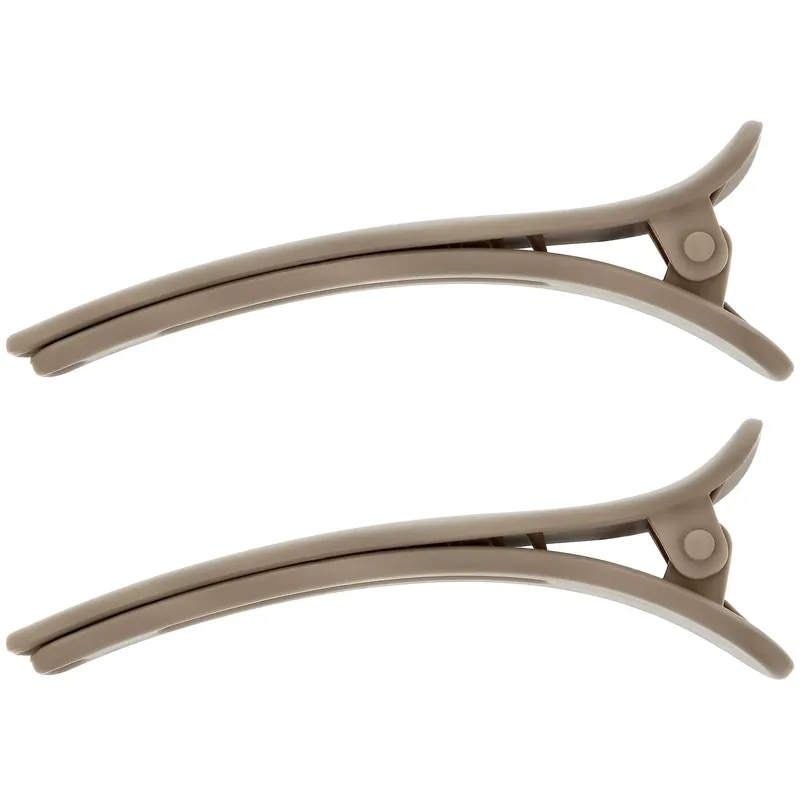 By Lyko 2-pack Rubberized Mini Clips Brown