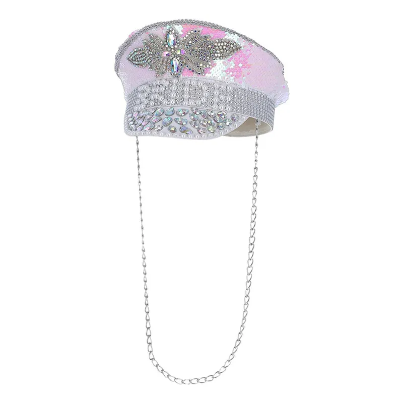 Fever Deluxe Sequin & Pearl Bride Captains Hat Rollspel & Maskerad