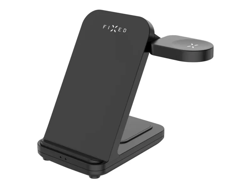 FIXED - Trådlöst laddställ - 3-i-1 - 15 Watt - 3 A - PD 3.0 - svart