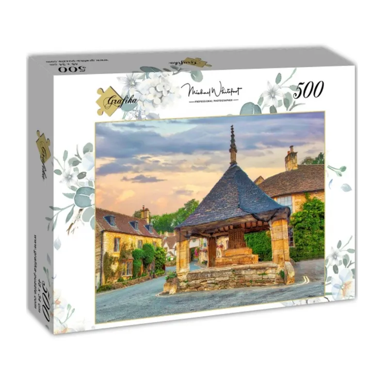 Art Pussel – Torget i Castle Combe 500 bitar