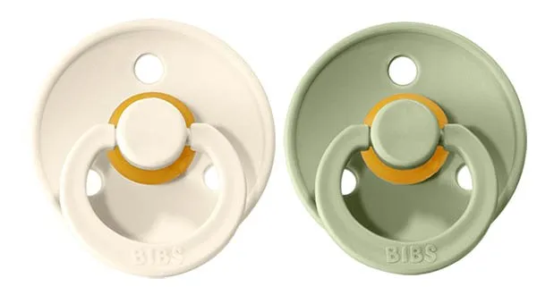 BIBS Colour Napp 2-Pack Latex Symmetrisk, Ivory/Sage, 3
