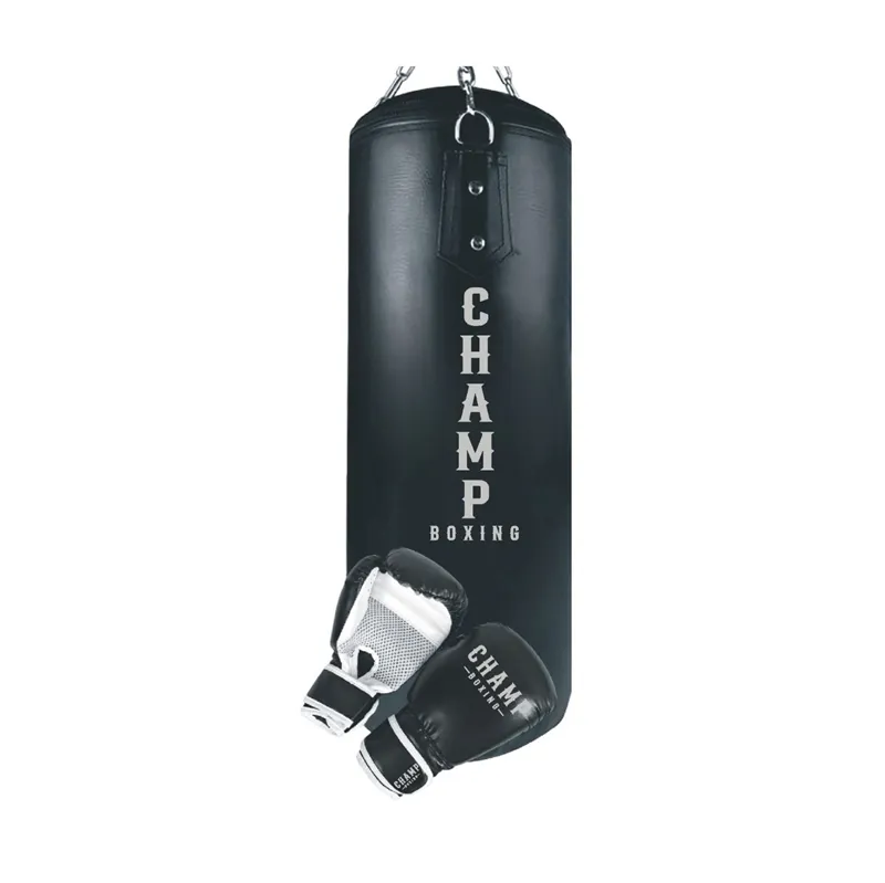 Champ Junior Boksesæt 15 kg - Sort/Sølv
