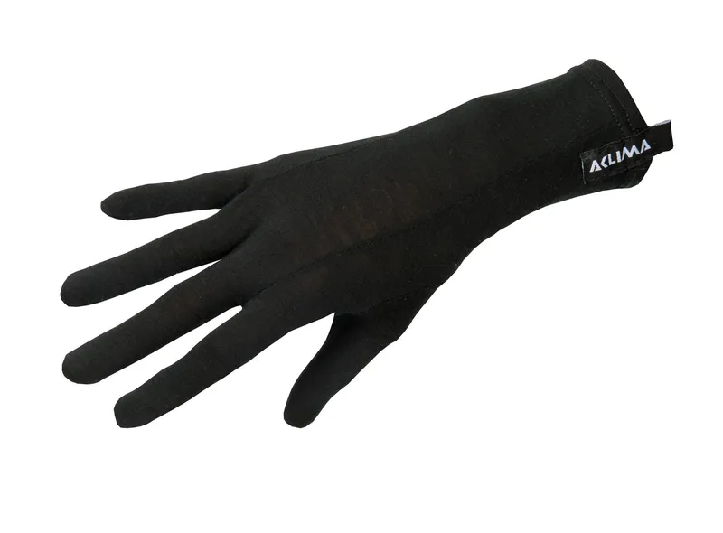 Aclima HotWool Heavy Liner Gloves Jet Black - Löparhandske i Merinoull (#8556)