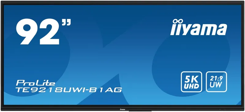 iiyama ProLite TE9218UWI-B1AG 92″ Class (91.5″ viewable) LED-backlit LCD display - 5K - for digital signage / interactive communication
