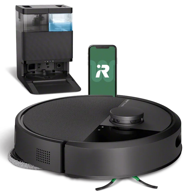 iRobot Roomba Plus 405 Combo Robotdammsugare Moppfunktion Rengöringsstation Rumskartläggning 68dB Svart, 31,5 x 47,2 x 45 cm