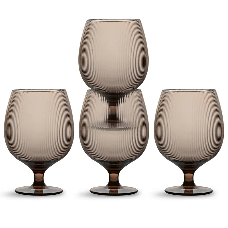 Sagaform Billi ölglas 50 cl 4-pack, brun