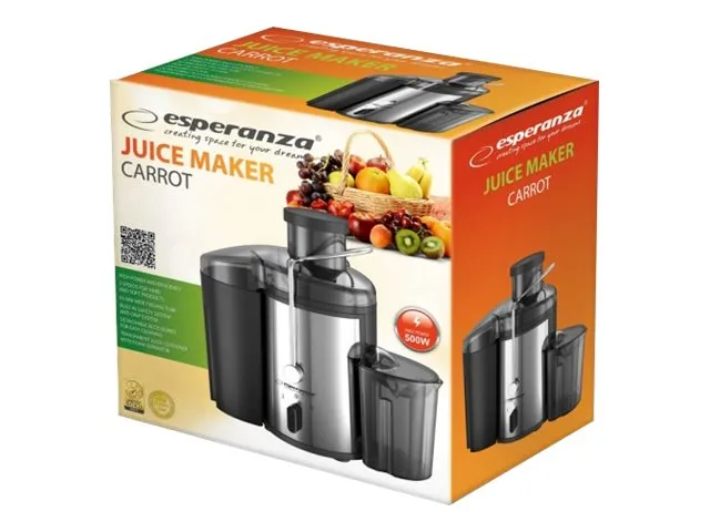 Esperanza EKJ002 juicepress 500 W Svart, Rostfritt stål