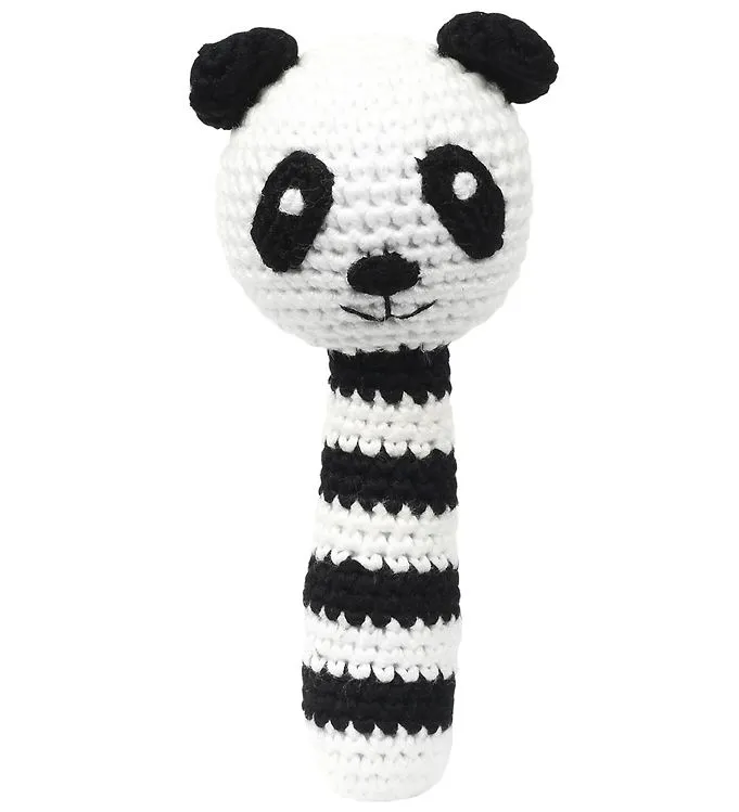 NatureZoo Skallra - Sir Panda - Svart/Vit