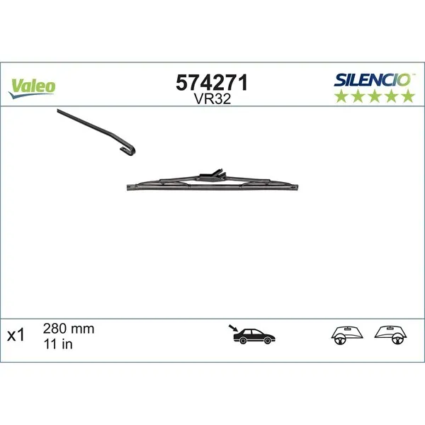 VALEO 574271 Bakrutetorkare