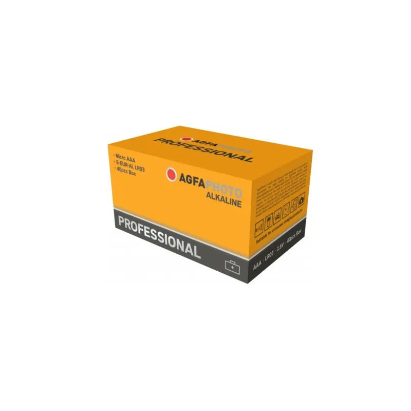 AAA 40-pack AgfaPhoto Professional batteri - Alkaline, 1,5V