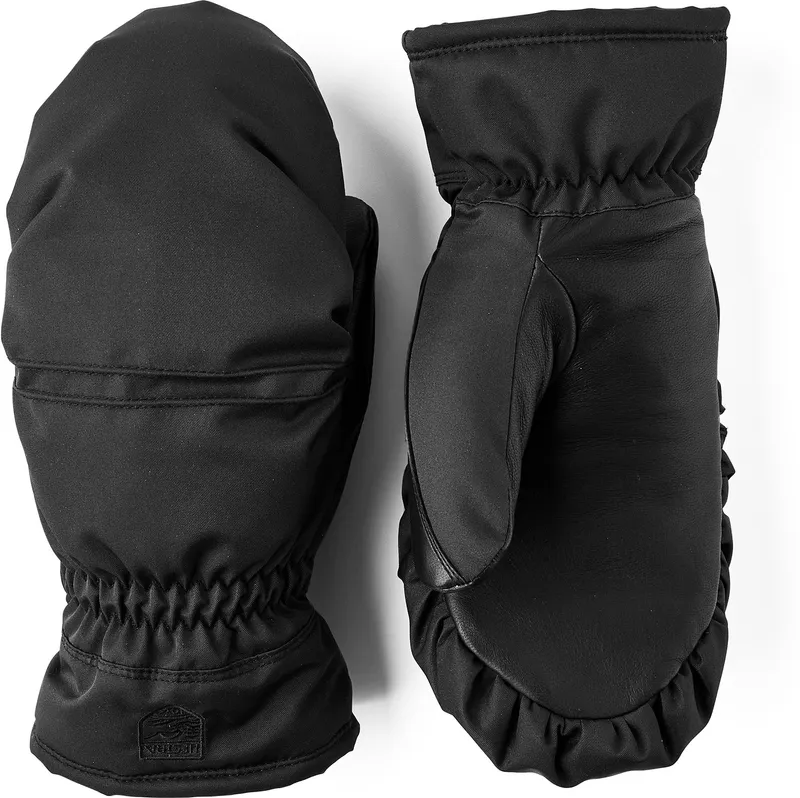Hestra Women’s Primaloft Leather Mitt Black (#9715)