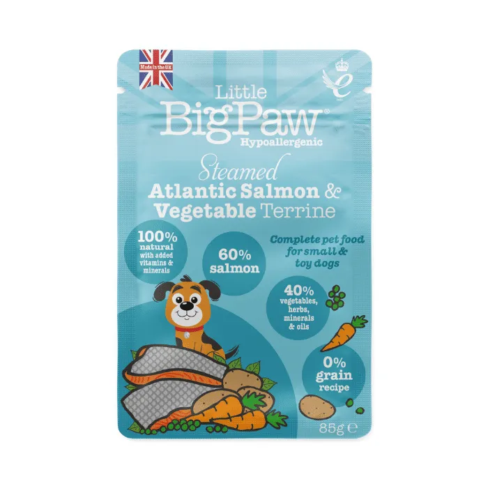 Little BigPaw Steamed Atlantic Salmon & Vegetables 12x85g