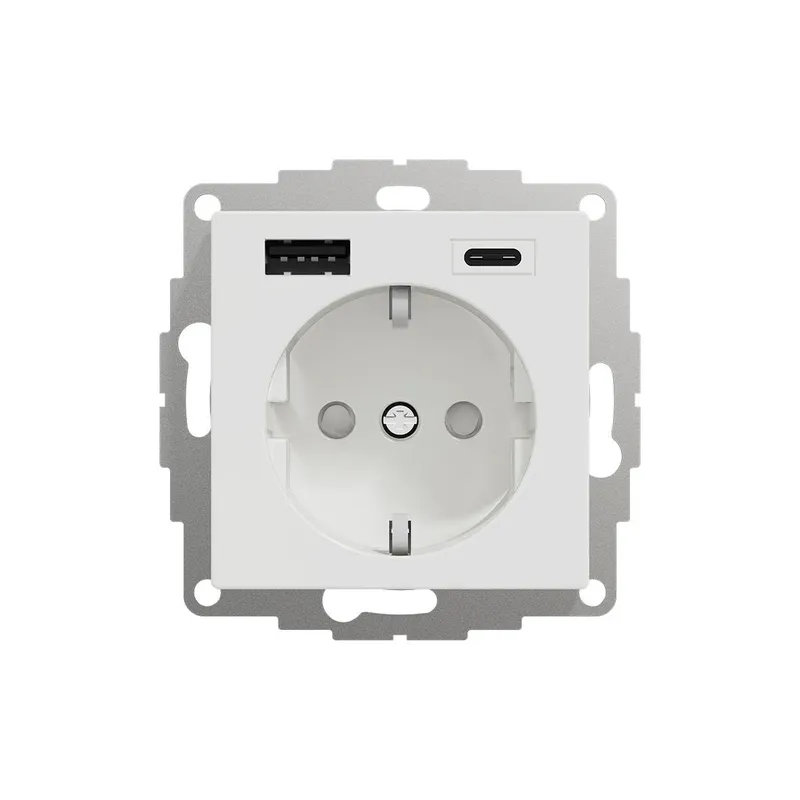 Schneider Electric Exxact Vägguttag Vit