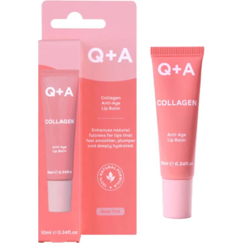 Q+A Collagen Rose Tint Lip Balm 10 ml