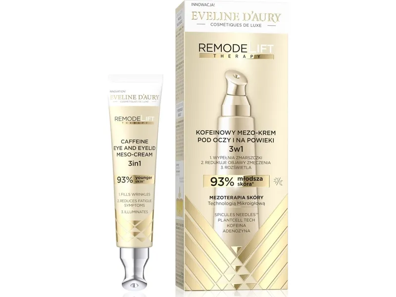 EVELINE D`AURY Remodelift Therapy Caffeine 3-i-1 Meso-Creme för under-öga och ögonlock 15 ml