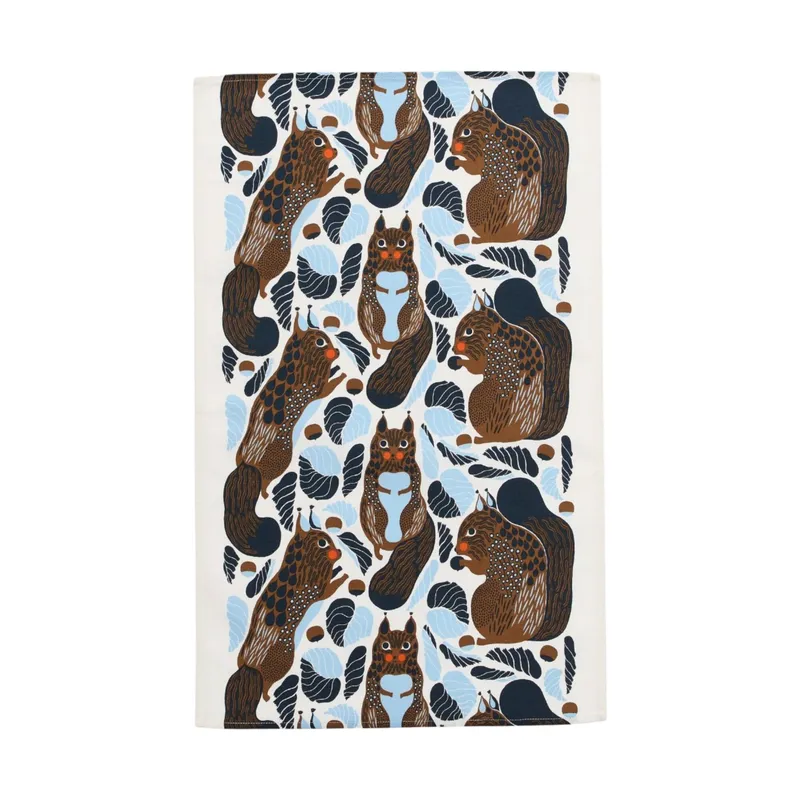 Marimekko Kurre kökshandduk 43×70 cm White-light blue-toffee