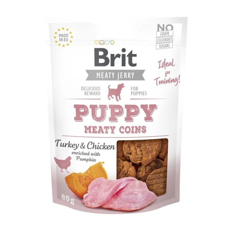 Brit Care Puppy Meaty Jerky Coins Turkey 80 g