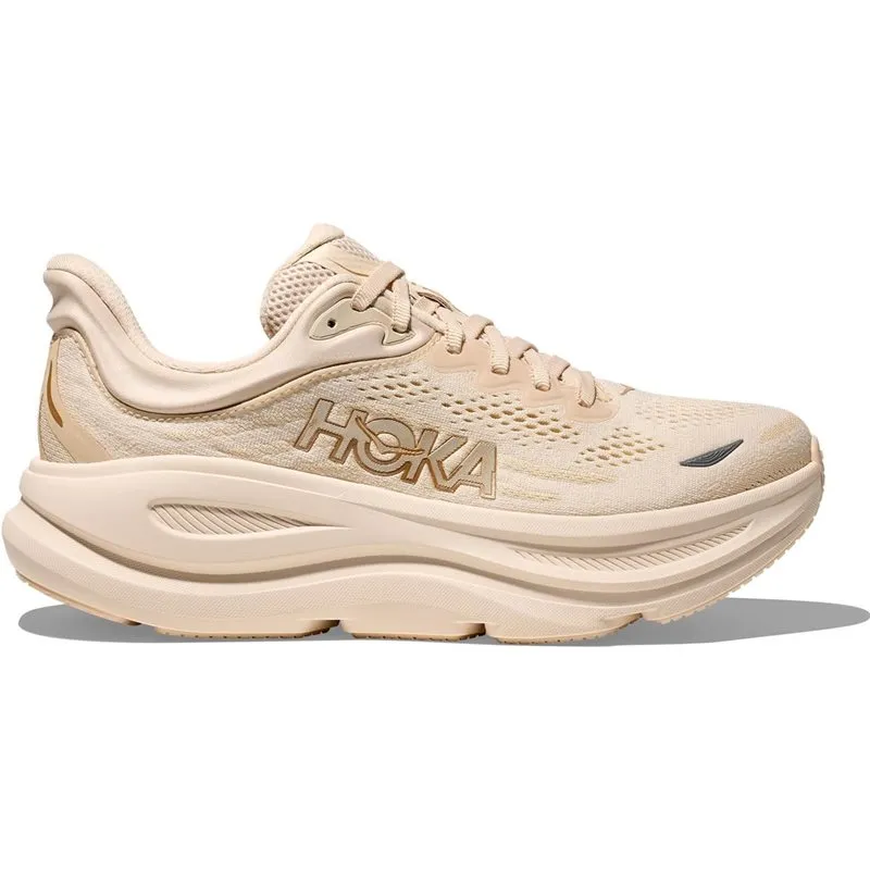 HOKA för kvinnor. 1162012 Träningsskor Bondi 9 beige (36), 1 till 3 cm, Nyckelband, Deportivo, Löpning, Multisport