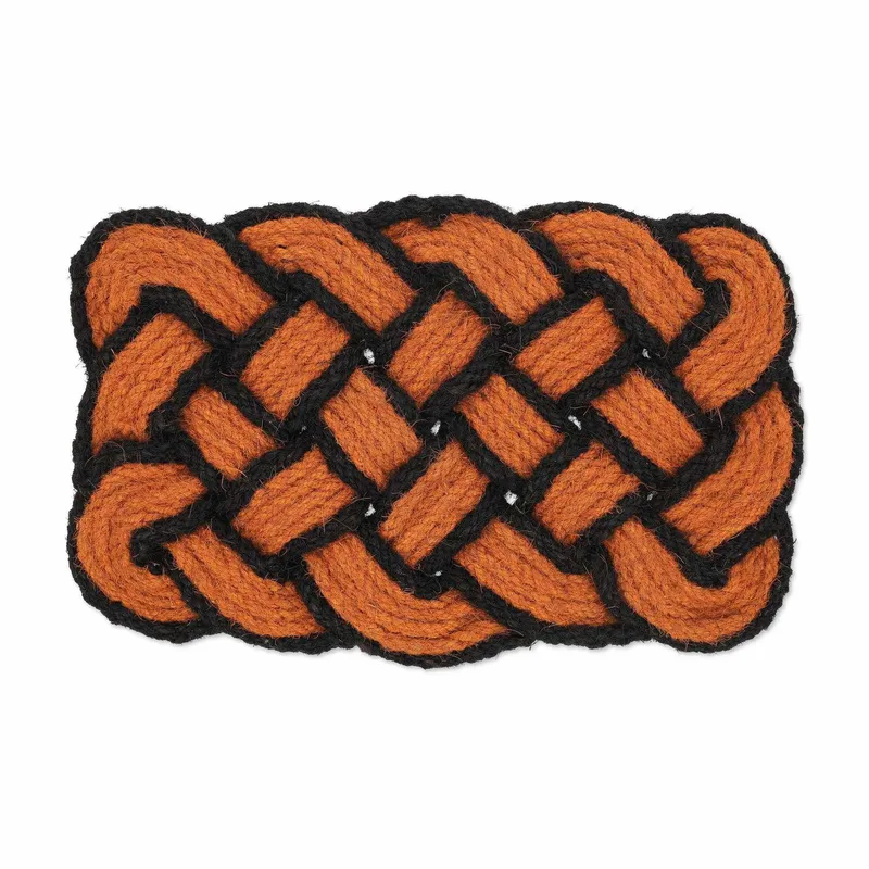 Knuten orange/svart kokosmatta