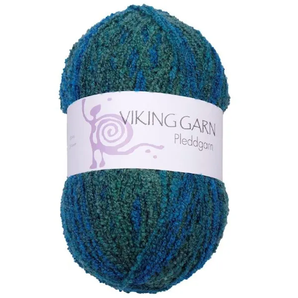 Pleddgarn Garn Akrylmix 350 g Blå/grön 730 Viking Garn