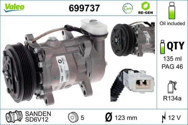 AC-kompressor VALEO 699737