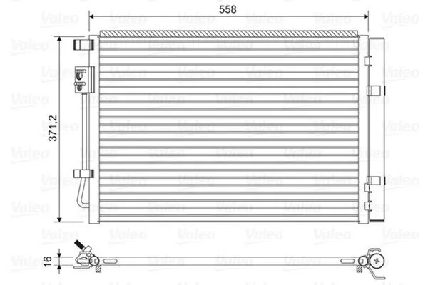 Kondensor, klimatanläggning VALEO 822597