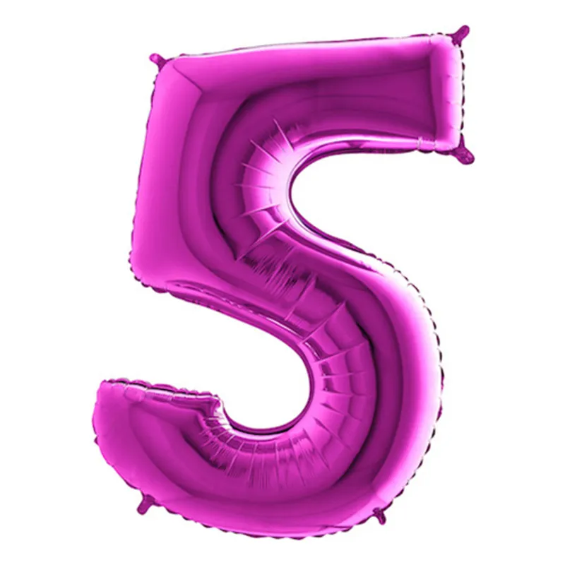 Sifferballong Lila Metallic – Siffra 5
