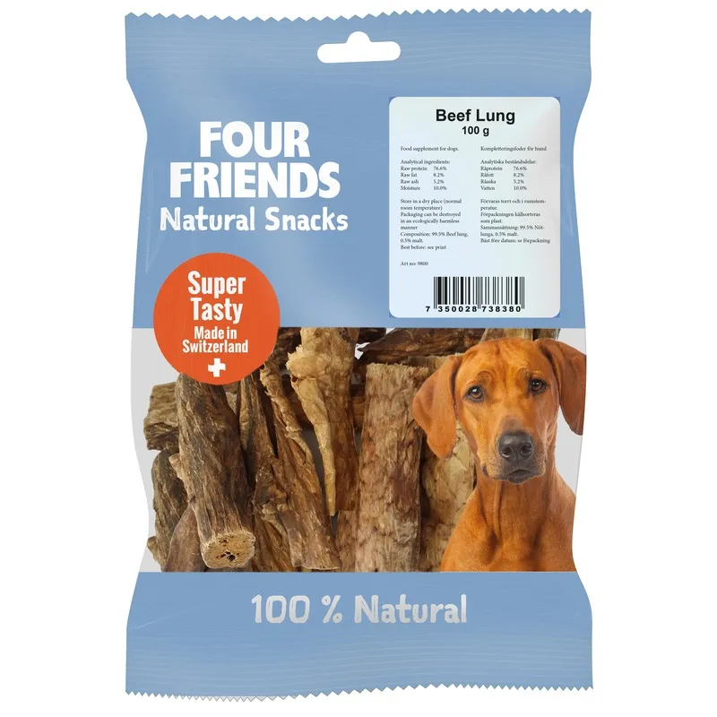 FourFriends Dog Natural Snack Beef Lung