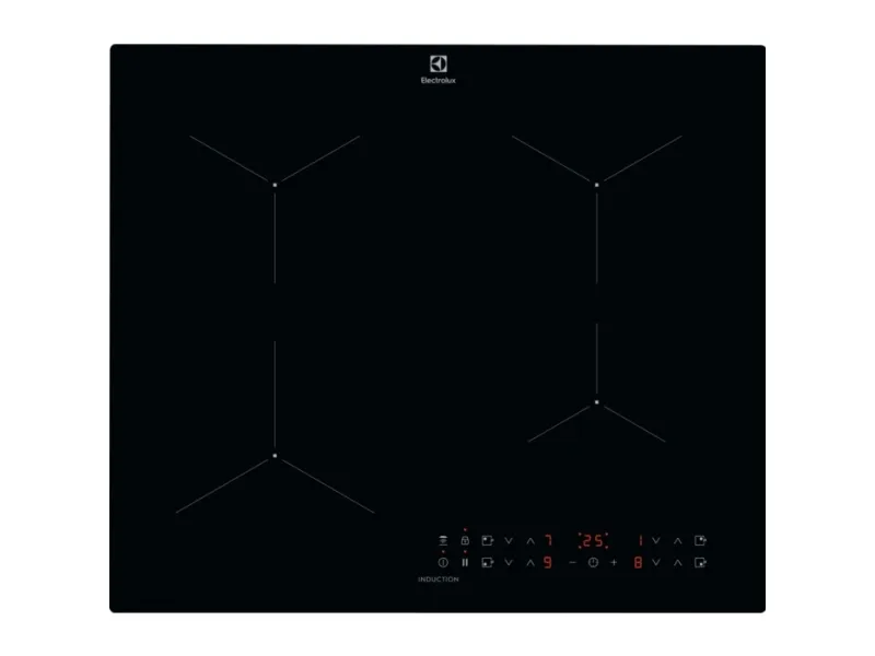 Electrolux LIL61434C, Svart, Inbyggd, 59 cm, Zoninduktionshäll, Keramik, 4 zon(er)