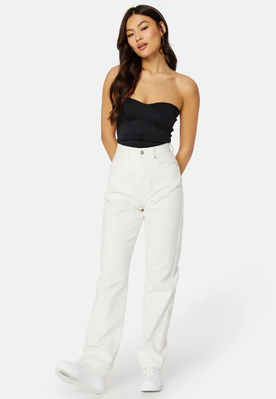 Straight High Waist Jeans (#9614)