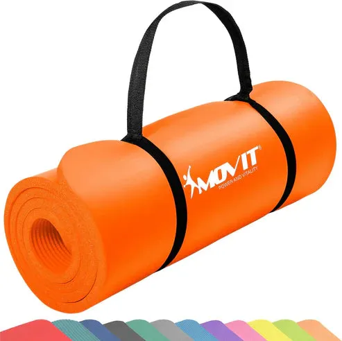 Träningsmatta Yogamatta Movit 190x60cm – Röd