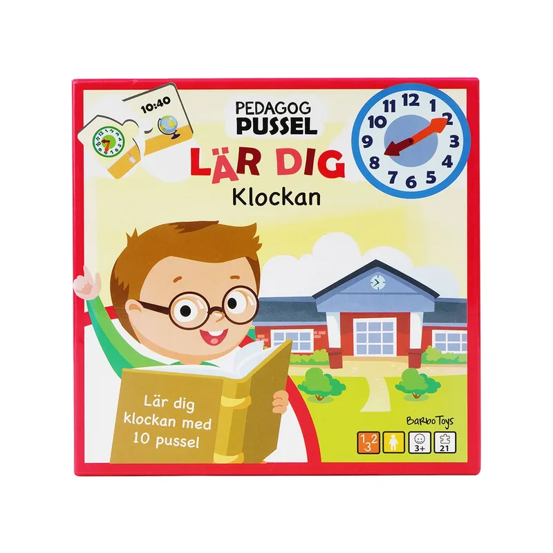 Pedagog Pussel Lär Dig Klockan - Barbo Toys - Leksaksaffären