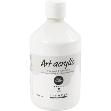 Akrylfärg Pigment 500 ml vit