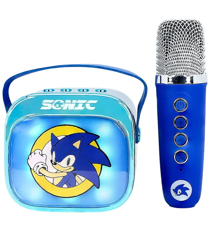 OTL - Light Up Wireless Karaoke Speaker W/ Microphone - Sonic The Hedgehog