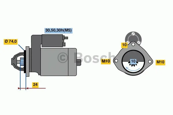 Startmotor BOSCH 0 986 022 930