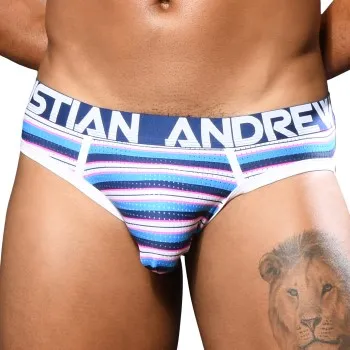 Andrew Christian Kalsonger Almost Naked Newport Mesh Jock Blårandig polyamid Small Herr