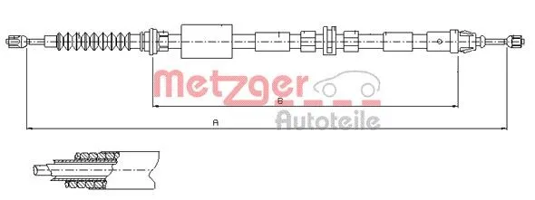 Handbromsvajer METZGER 11.5511