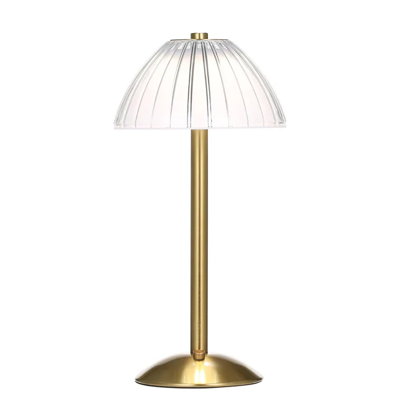 Sladdlös bordslampa USB uppladdningsbar LED-bordslampa med pekkontroll Dimbar 3 ljusfärger brons