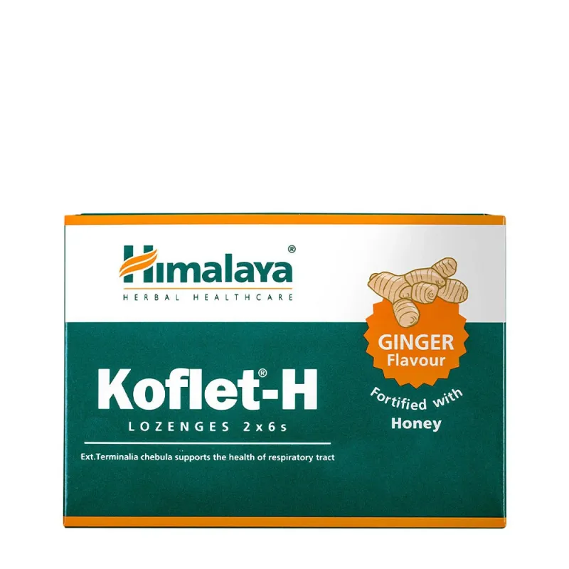 Himalaya – Koflet-H, Ingefära – 12 pastiller