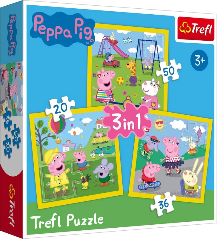 Trefl Peppa Pig Pussel 3 i 1 set