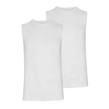 Jockey 2P Microfiber Athletic Shirt Vit polyamid Large Herr