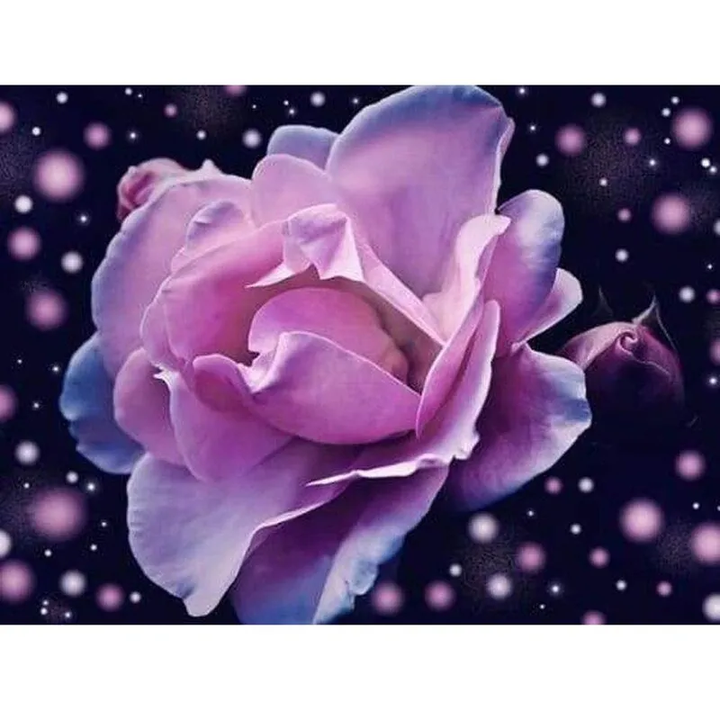 Broderi Hantverk Painting Kit 5D Broderi Målning Diamant Broderi Rose Polka Dot Diamond 20X30CM