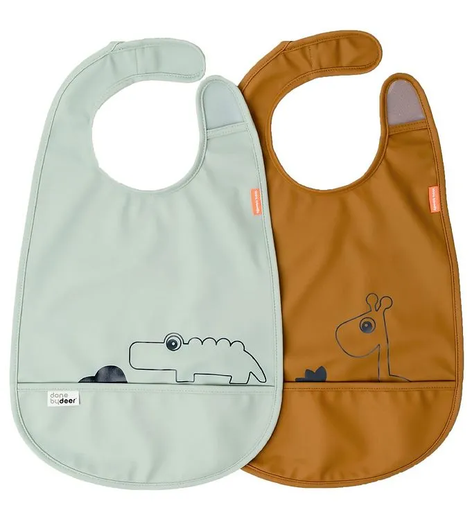 Done by Deer Haklappar – 2-pack – Deer Friends – Mustard/Green
