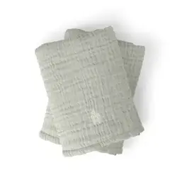 Sebra Skötbädd - 2-pack - Muslin - Mist Green